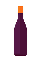Minimalist Red Wine Bottle Vector Illustration for Bar Menu and Branding Design Projects