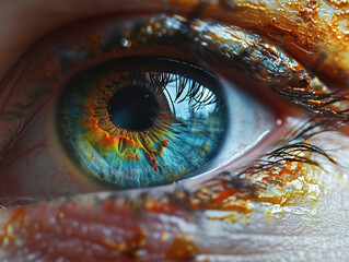 Fabulous A close up of a human eye with the word eye on it