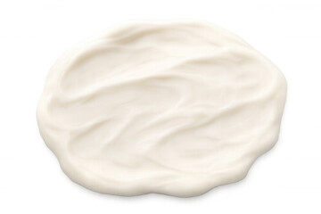 Fototapeta premium White cream smear with a smooth, soft texture, clean background. Ideal for beauty, food, and cosmetic concepts