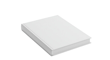 Blank white book on transparent background