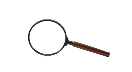 Magnifying glass isolated on transparent background