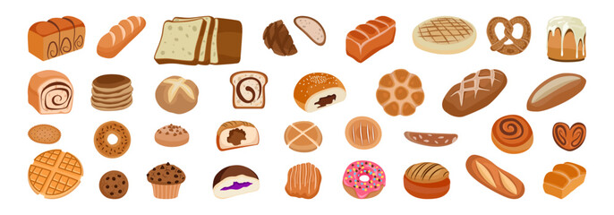 Assorted Baked Goods Breads Pastries and Sweets