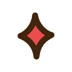 A charming cartoon sloth wearing a brown outline and a red diamond shape in the center on a...