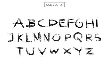 Grunge capital letters, distressed alphabet. Punk and grunge style alphabet. Stencil graffiti font.