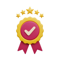 Award Celebration, Badge of Achievement, Business Event, Graphic Design, Professional Setting, Top-Down View, Recognition Symbolism