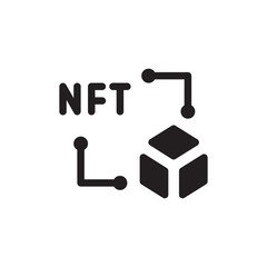 Nft Digital Art Blockchain Technology Cube Symbol Abstract Network Connection