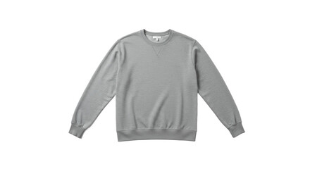 Gray sweatshirt isolated on transparent background