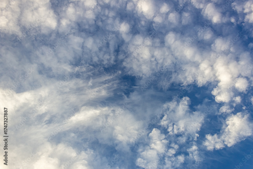 Wall mural cloudscape has been developing in gorgeous form. the vast blue sky and clouds sky