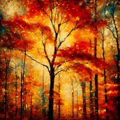 autumn trees in the park