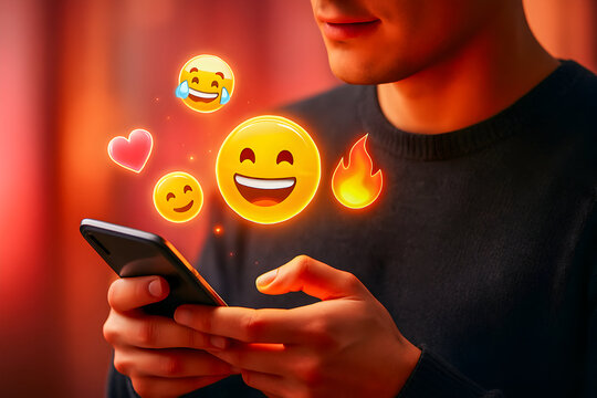 Social Media Reactions on Smartphone: Floating Emojis & Likes