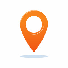 Orange location pin icon for navigation and mapping. Find your destination with ease using this symbol