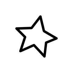 Obraz premium Simple Outline Star Graphic Element Isolated on Transparent Background for Design and Decoration