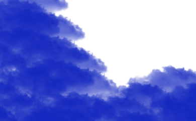 Abstract blue cloud formation against dark background