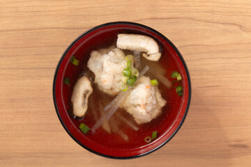 鶏ごぼう　つみれ汁