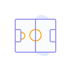 Soccer Field Icon Outline With White Background Vector Illustration Representing Sport Game Play