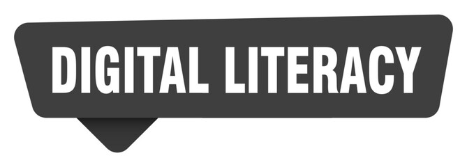 digital literacy black sign isolated on transpatent background. digital literacy sticker