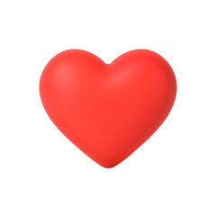 Red heart shape stress ball isolated on transparent background