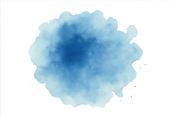 Blue watercolor brush stroke creating vibrant texture