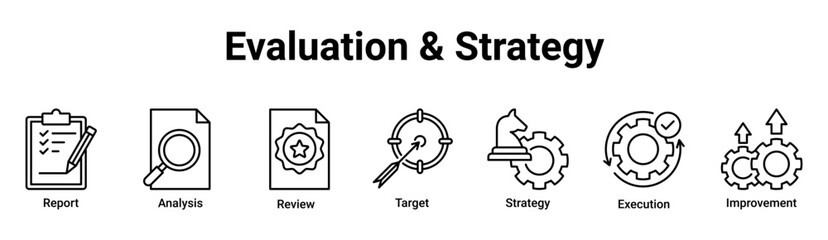 Evaluation & Strategy banner icons and collection sheets 
