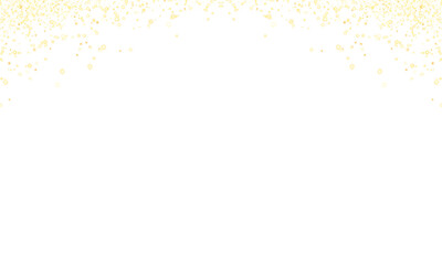 Golden Glitter Confetti PNG on Transparent Background
