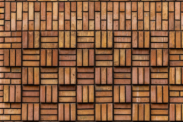 Modernist brick wall design, Paris.