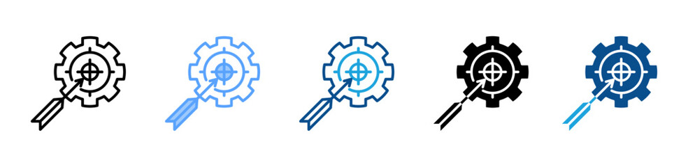 Goal Setting icon sheet multiple style collection