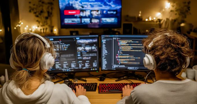 Remote Software Testing Team Video Call Examining Bugs