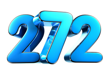 Blue number 272 3d illustration. Advertising signs. Product design. Product sales