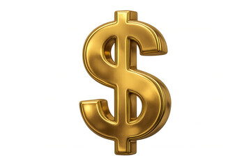 Obraz premium Golden 3d us dollar symbol representing wealth, success, finance, and investment on transparent background