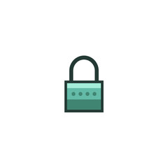 Pixel Art Padlock Icon With Four Dots On A Transparent Background Representing Security And Access