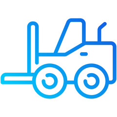 Obraz premium forklift gradient line icon