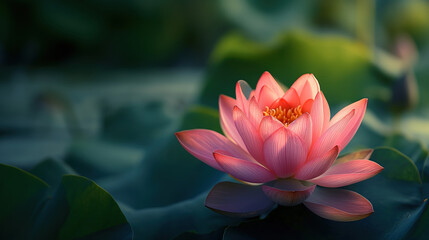 Exquisite lotus blossom with intricate petals