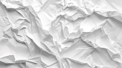 Crisp White Background with Crumpled Paper Poster Texture