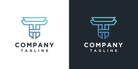 monogram letter TH logo is made with lines, a design for a luxurious, elegant and simple business.	