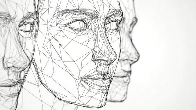 Close-up of a split face with a man's side and a woman's side, ideal for representing diversity or contrasting perspectives