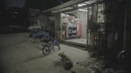 May 15, 2025, Phuket, Thailand. A day in the refugee camp. Wooden and tin shack.