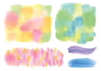 Soft Watercolor Background Set | Abstract Pastel Brush Textures
