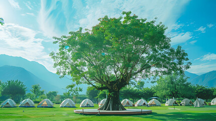 CampsiteWithCentralTree