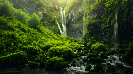 MossyWaterfallLushForest