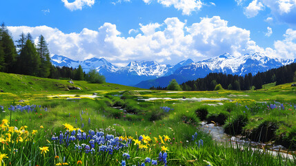 MountainMeadowWithWildflowers