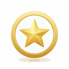 Fototapeta premium Golden Star Icon A Symbol of Excellence and Achievement Shining Brightly