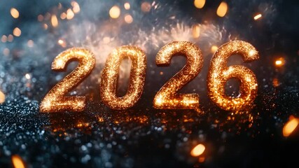 A colorful sparkler with the year 2016 spelled out using lights, great for New Year's Eve celebrations or party decorations