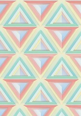 Subtle pastel hued layered triangles seamless background composition