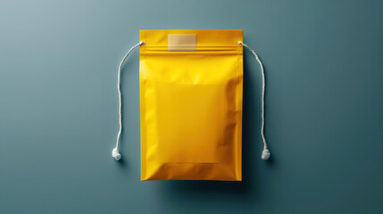 Customizable paper bag on table setting ideal for branding or logo presentations