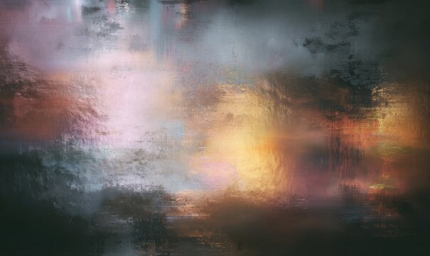 Abstract textured background with horizontal streaks of light and dark colors and metallic sheen image