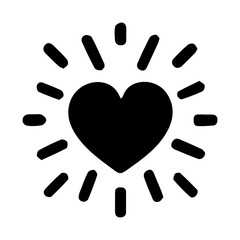 Heart symbol icon with transparent background for wedding event timeline
