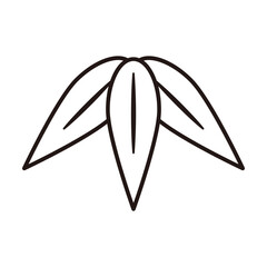 笹のイラスト（線）