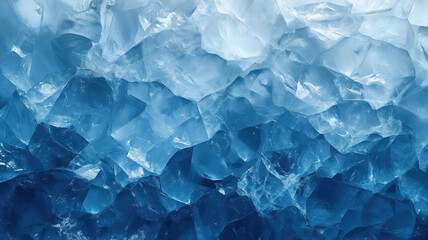 Obraz premium Vibrant blue ice texture with geometric patterns for design
