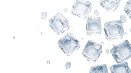 Crystals of sugar or salt isolated on transparent background