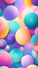 Vibrant circles in pastel hues